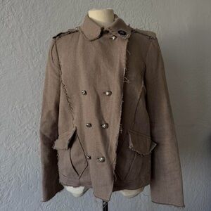 Zadig & Voltaire Distressed Military Style Jacket